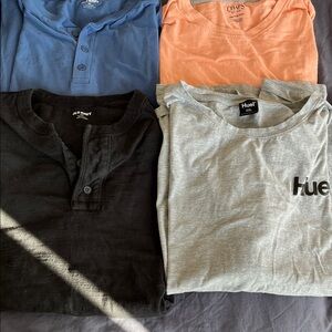 Men’s size XXL Short Sleeve Tees in Blue, Orange, Black & Gray